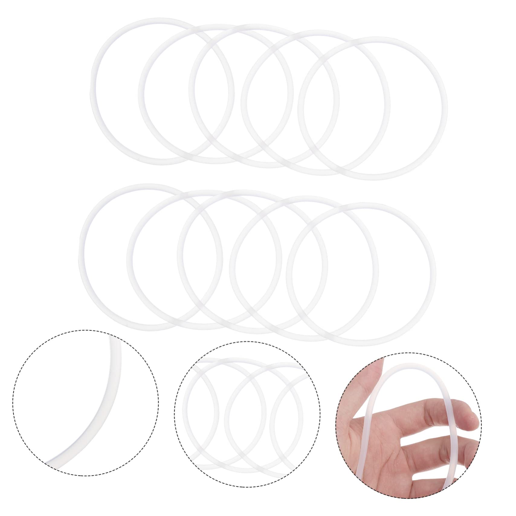 Lot De 8 Joints Silicone Noirs Universels 106 Mm Pour Purificateur D'Eau - Joints Étanchéité Filtre Osmose Inverse
