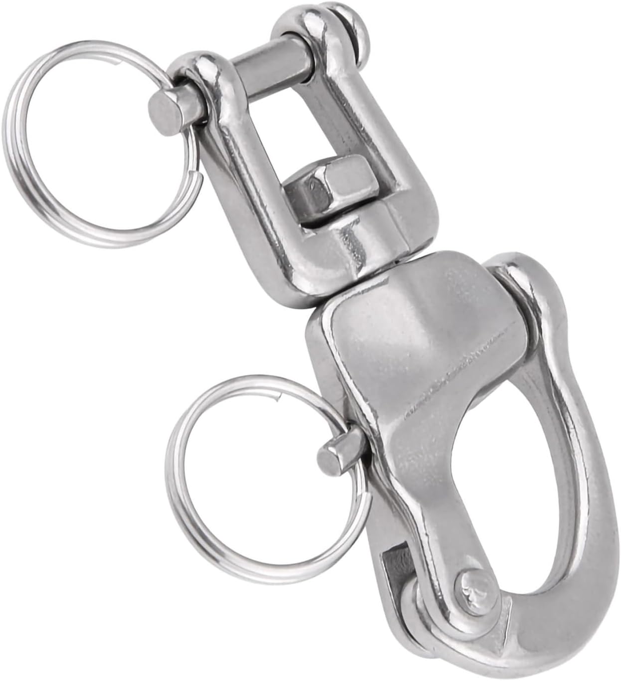Joyzan Stainless Steel Snap Shackles, Clevis Swivel Eye Quick Release Halyard Spinnaker Clip Carabine Hook Boat Jaw Sailboat Marine Spinnaker Sailing Rigging Hardware SCBA Face Mask Panic Diving Yacht