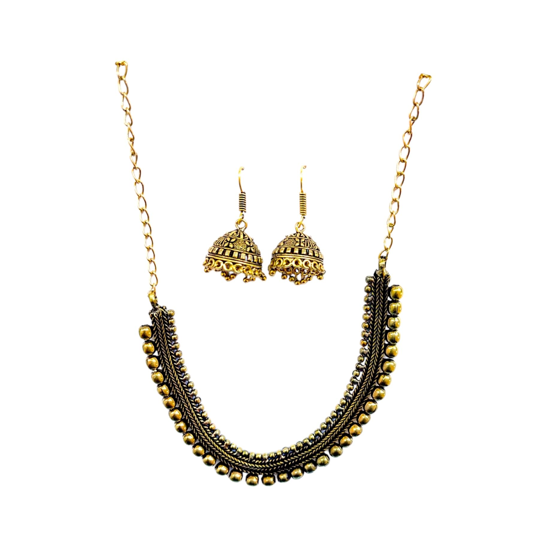 See full amazon price history chart for Antique Gold Oxidised Necklace Earrings Set for Women & Girls (Adjustable Size) Antique Gold Oxidised Necklace Earrings Set for Women & Girls (Adjustable Size) (B0CWD3N21K) Amazon Price History, Amazon Price Tracker