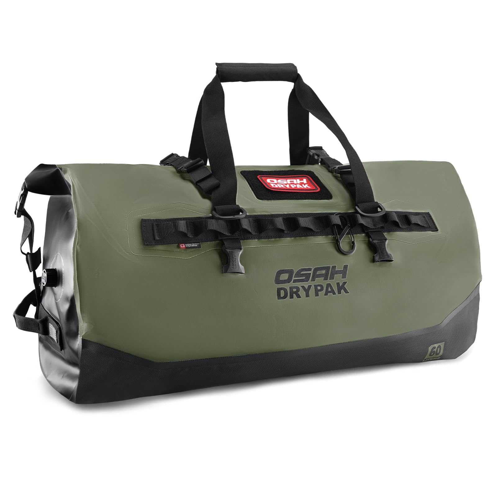 OSAH DRYPAK Waterproof Duffel Bag 25L/40L/60L – Heavy-Duty Motorcycle Tail Bag, Roll-Top Dry Bag for Travel, Camping, Boating, Kayaking, Outdoor Adventure