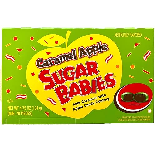 Bebés del azúcar de la manzana del caramelo, caramelos de la leche con la capa del caramelo de manzana