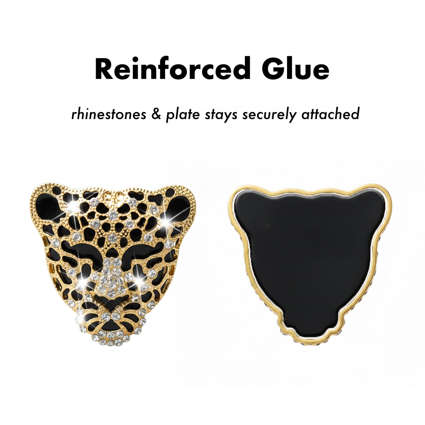 ADR. Bling Leopard Lufterfrischer-Clip für Auto-Innendekoration, Zubehör (Gold)