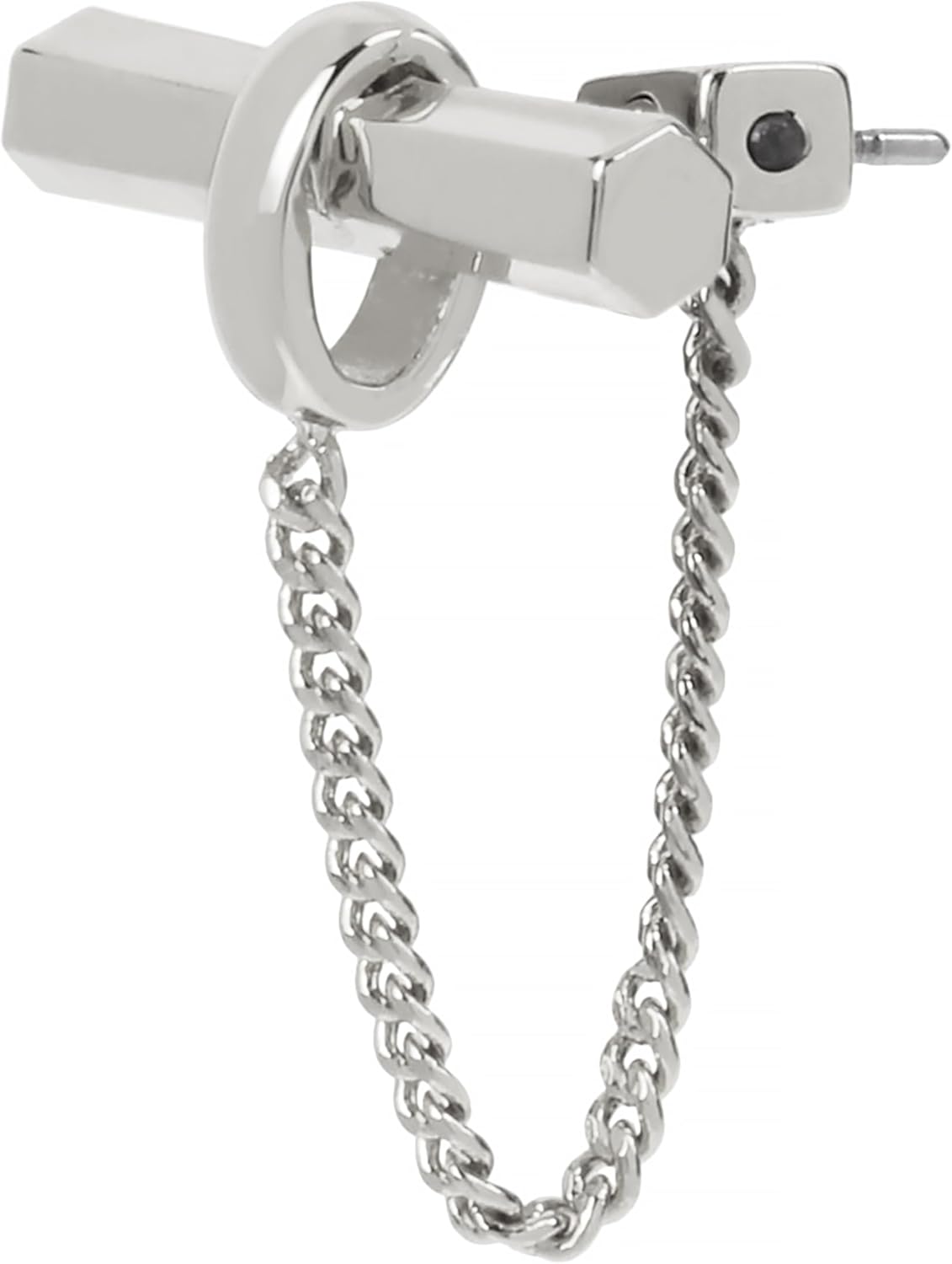 AllSaints Women's Toggle Bar Chain Earrings - Image 3