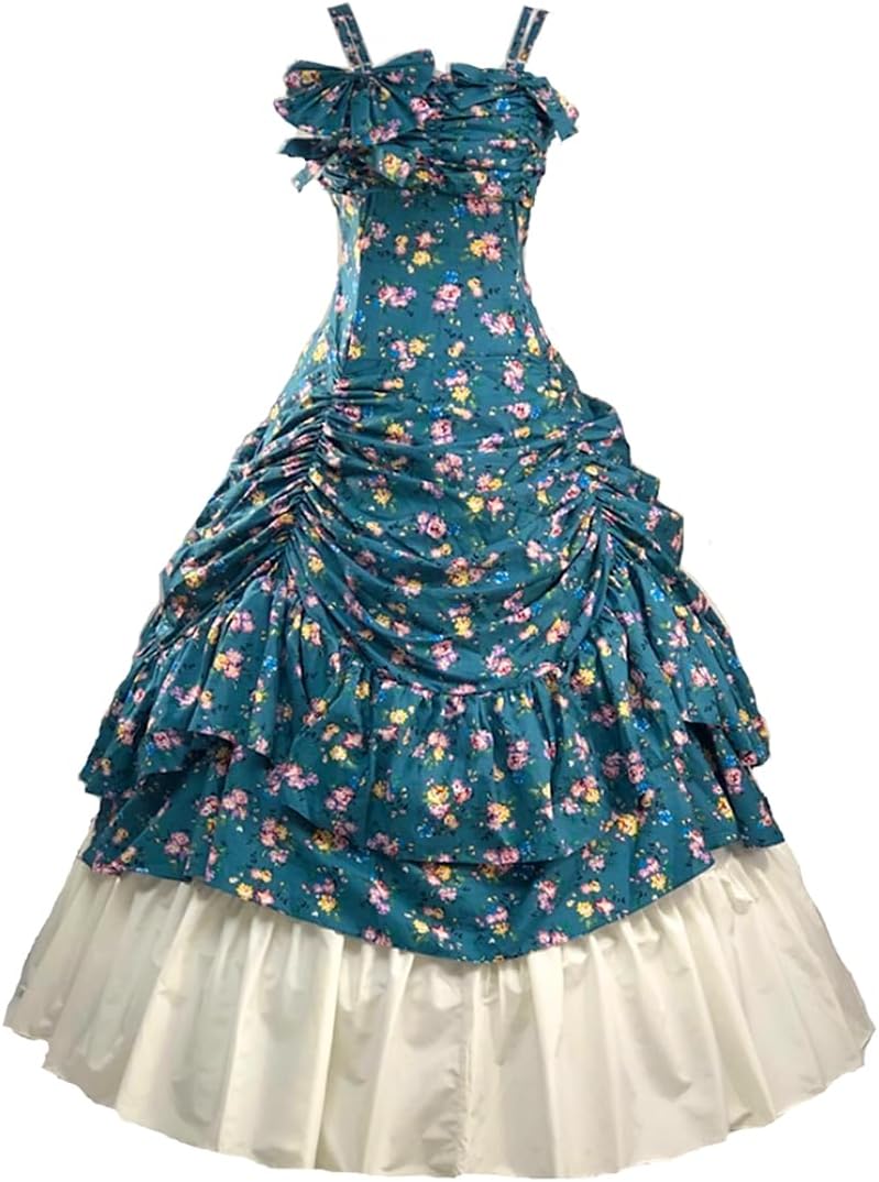 Sleeveless Victorian Dress for Women Civil War Ball Gown Halloween Themed Masquerade Costumes