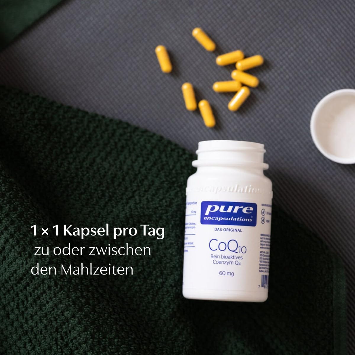 Pure Encapsulations - Coenzym Q10 60 mg - CoQ10 aus mikrobieller Fermentation - 30 Kapseln