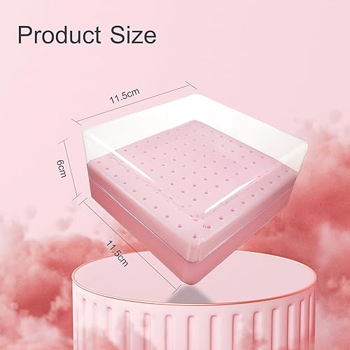 Miniatura 5 de CORFULRA - Soporte para brocas de uñas, caja organizadora de uñas para brocas de uñas, gran espacio de contenedor para brocas para uñas, caja de 100