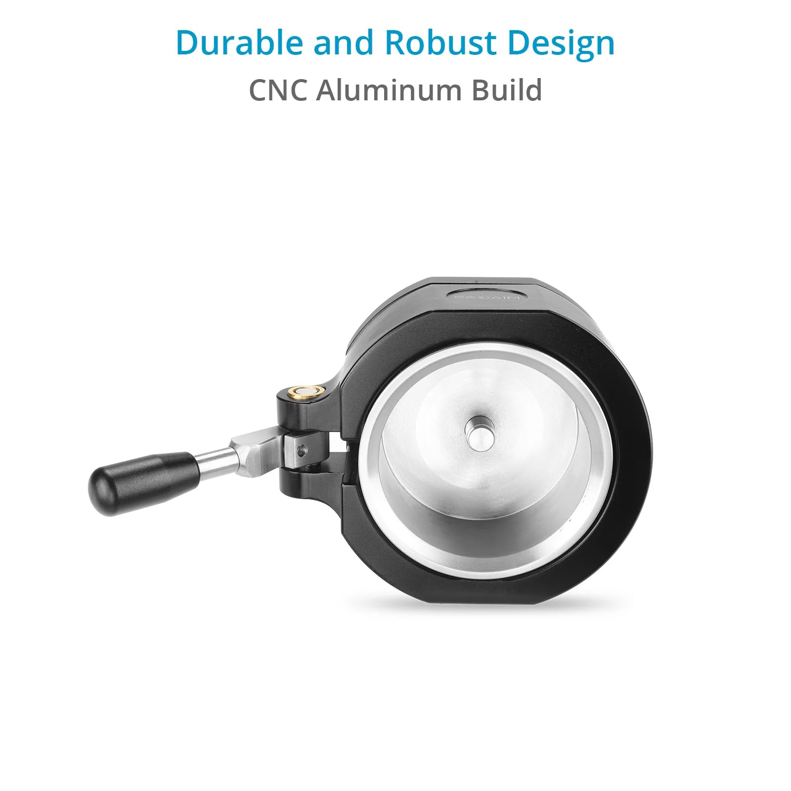 Adaptateur PROAIM Euro/Elemac Rotatif à 360° avec Levier de Blocage pour Chariot de cinéma à Monture européenne, Bazooka, Potence/Grue (RA-282-00)