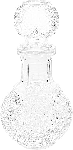 Housoutil Decantador de licor con tapón de cristal para whisky, vino, vodka, bourbon, botella para decoración del hogar, bar, fiesta, transparente