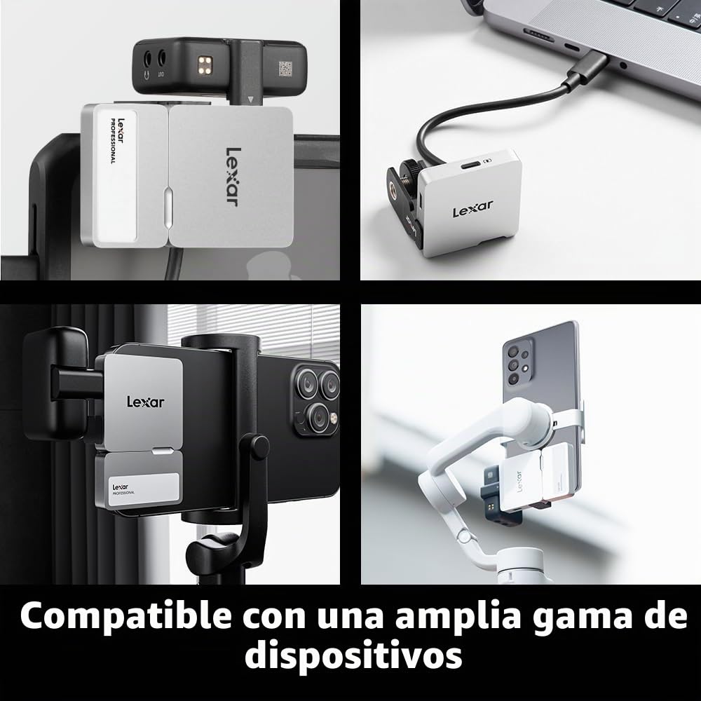 Lexar Hub portátil Profesional Go, Cuatro Puertos Tipo C, USB 3.2 Gen 2, hasta 10 Gbps, ultracompacto, Go Portable SSD, Compatible con Smartphones, PC y Mac, tabletas y iPad