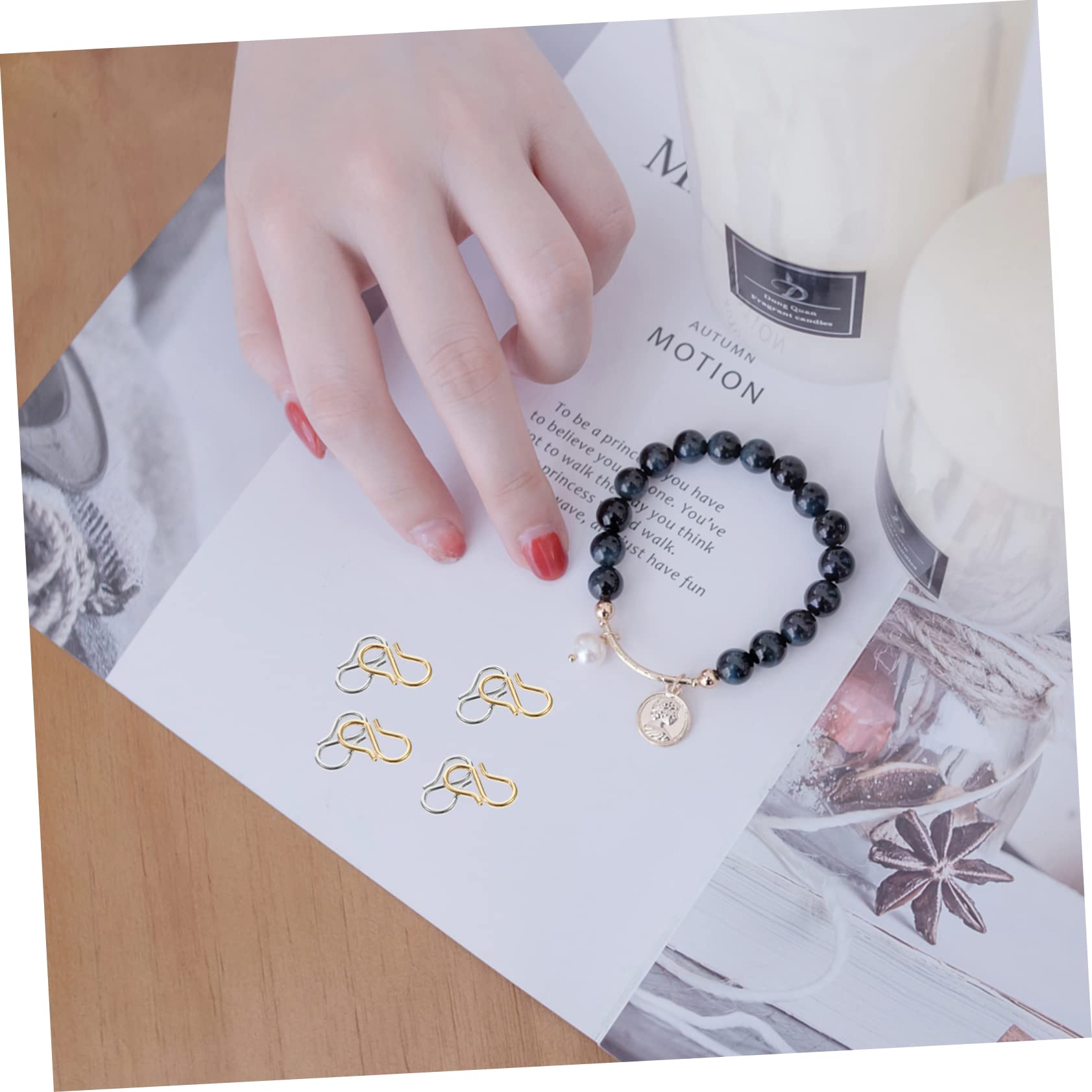 Angoily 5 Pezzi Chiusure per Gioielli Inossidabile S Shape per Diy per Creazione e Riparazione Collane e Bracciali Materiale Resistente e Pratico