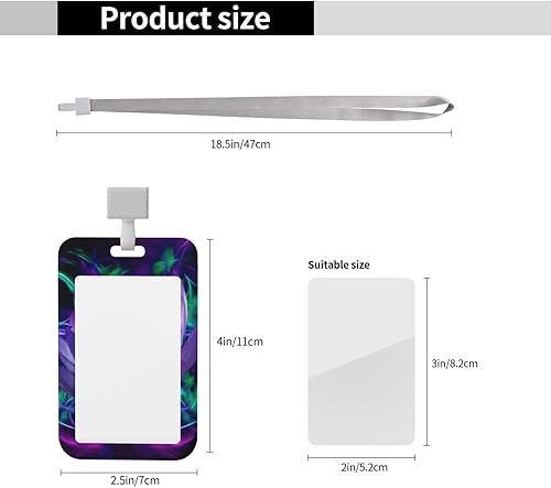 Miniatura 10 de Soporte para tarjeta de identificación con cordón, funda de plástico impermeable para tarjetas, soporte para tarjetas de identificación para