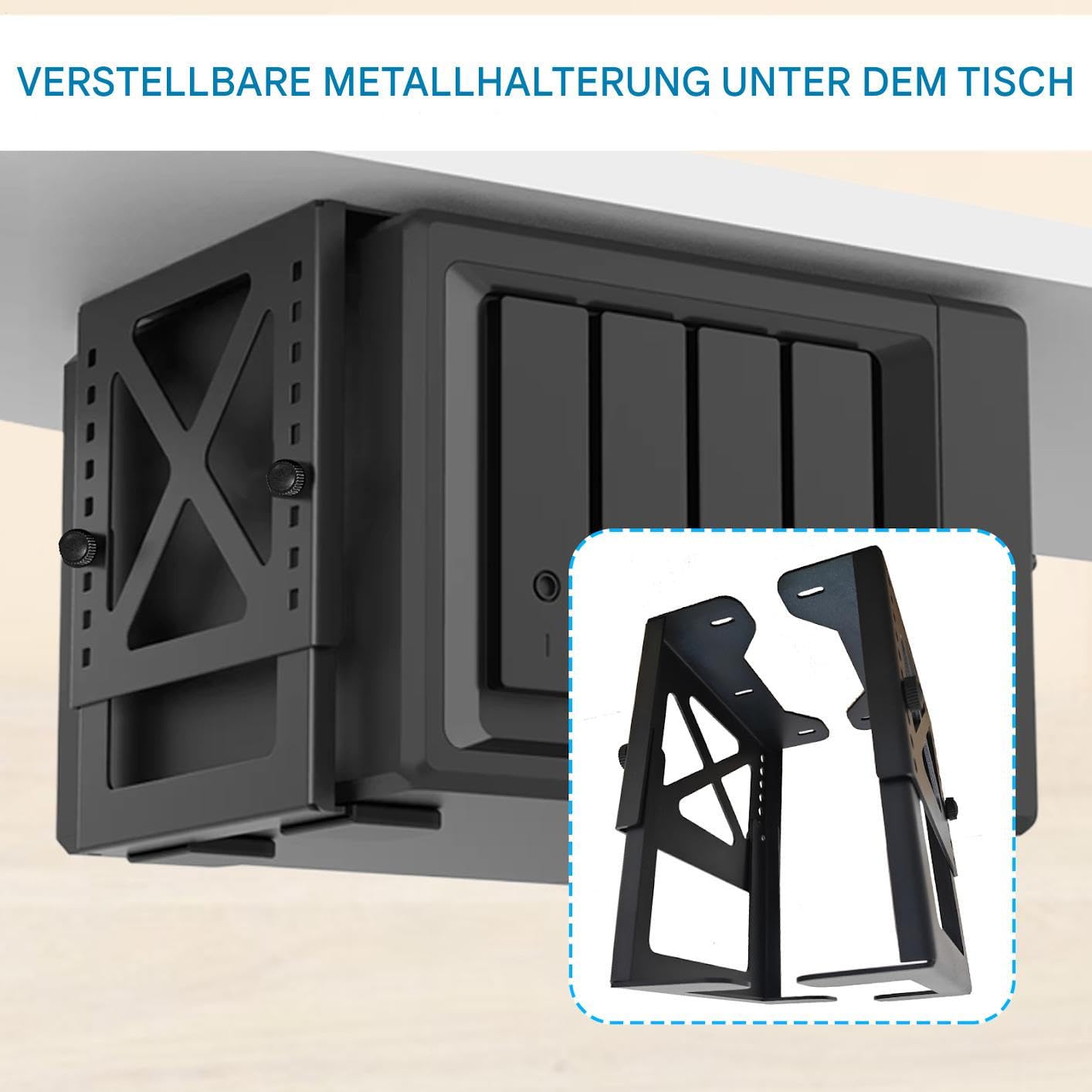 Generisch Supporto da scrivania per notebook | Supporto multimediale | Gestione cavi Supporto per postazione di lavoro Homeoffice Kleinstwohnung Studio