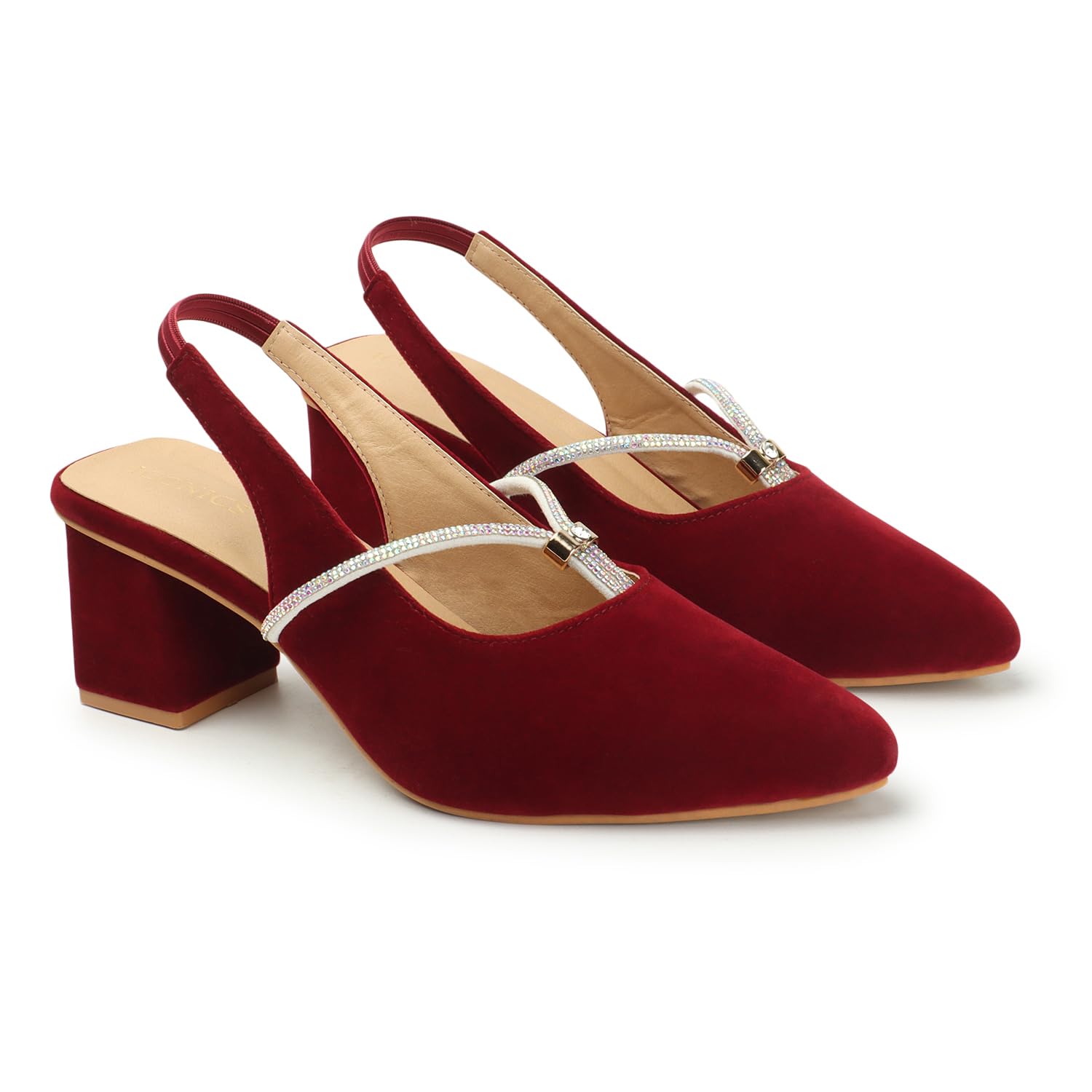 iconics Women ComfortableBlock Heel Round Toe Strapless Fashion Shoes for Daily use, Office use, Casual use-picture-46