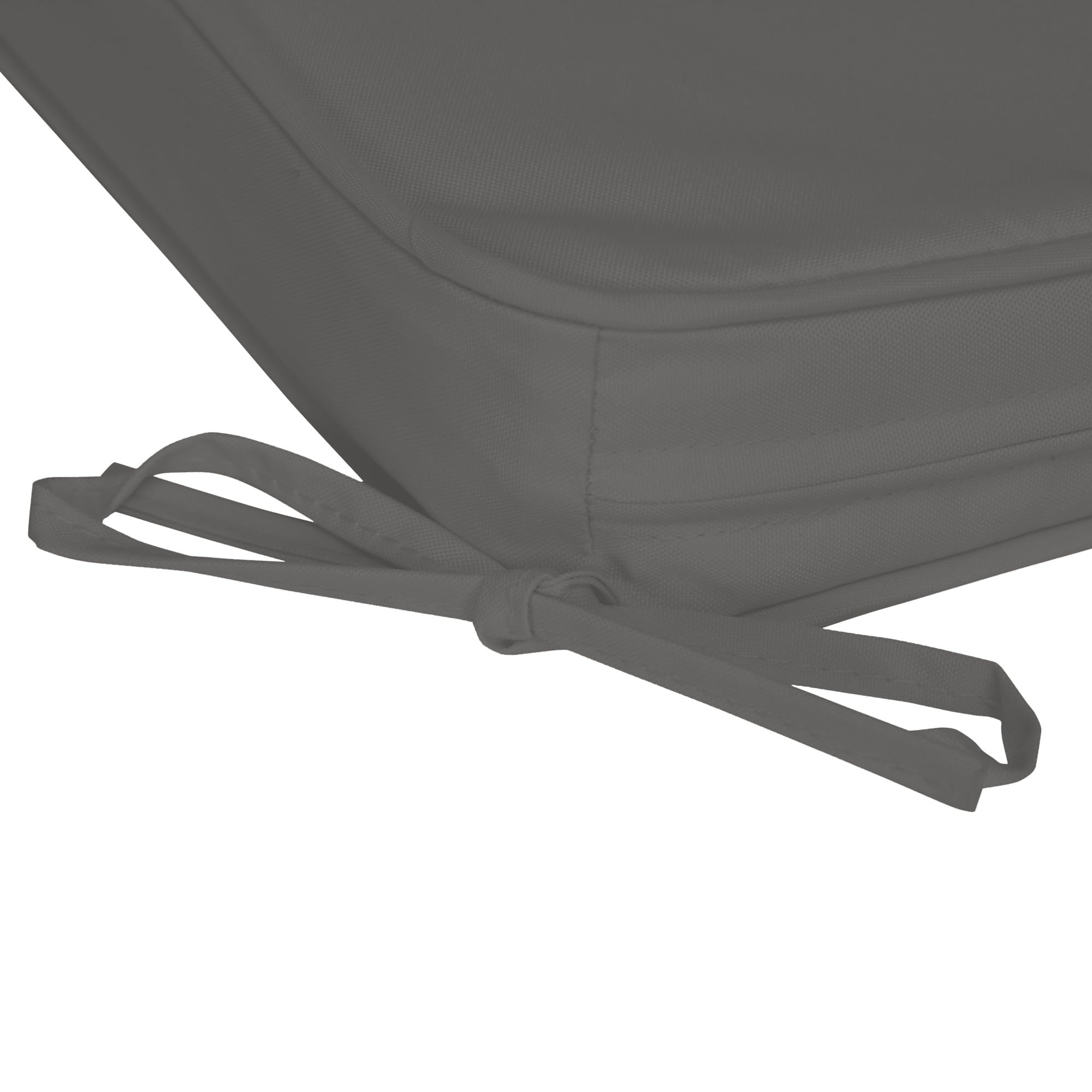 Outsunny Juego de 6 Cojines de Silla de jardín con Sujetadores, 42 x 42 cm, para Silla de Comedor, Color Gris