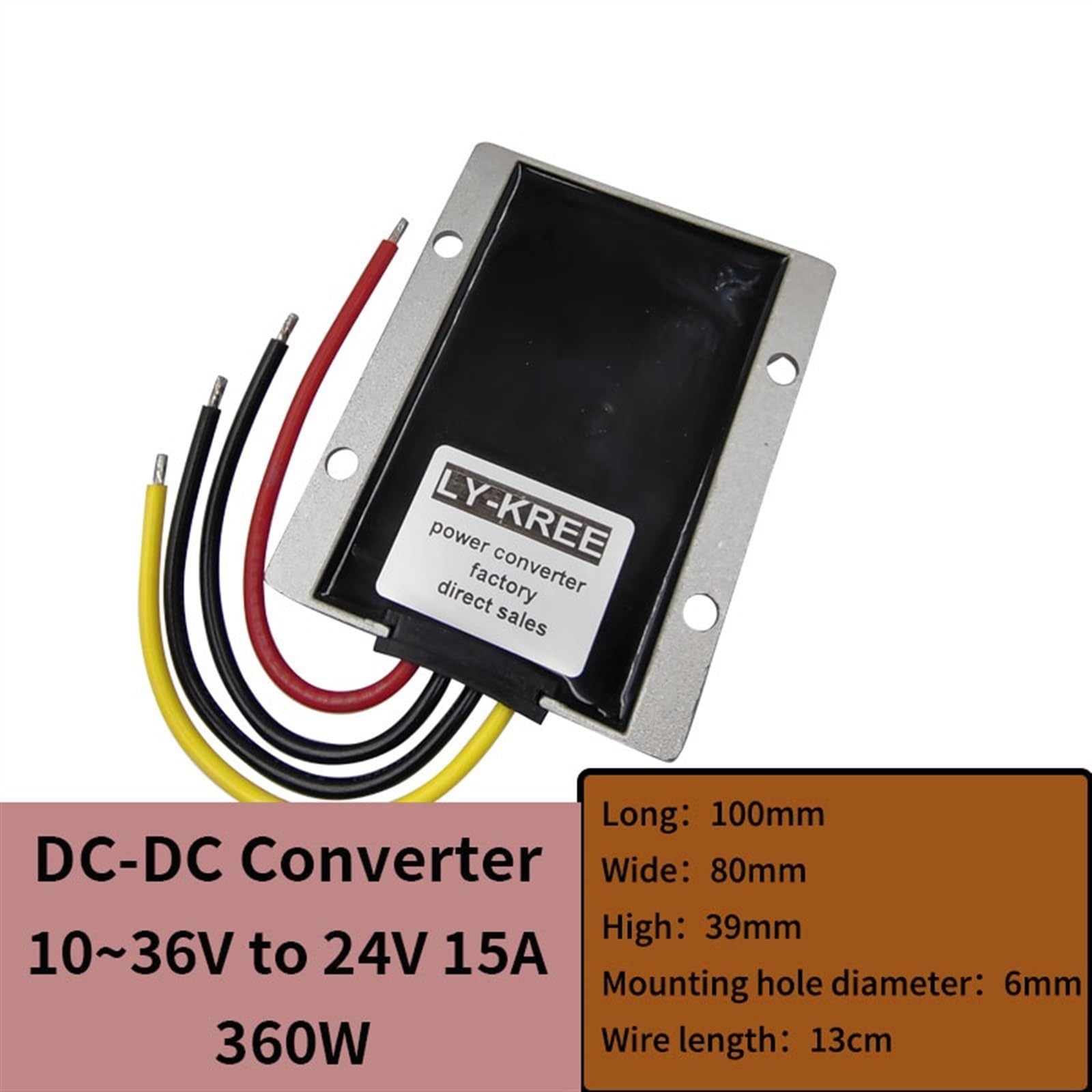 Convertidor de 10 a 36 V a 24 V, 12 V, 24 V, 15 A, 20 A, elevación y descenso automático de la estabilización de tensión de presión CC-CC (10 a 36 V a 24 V 15 A)