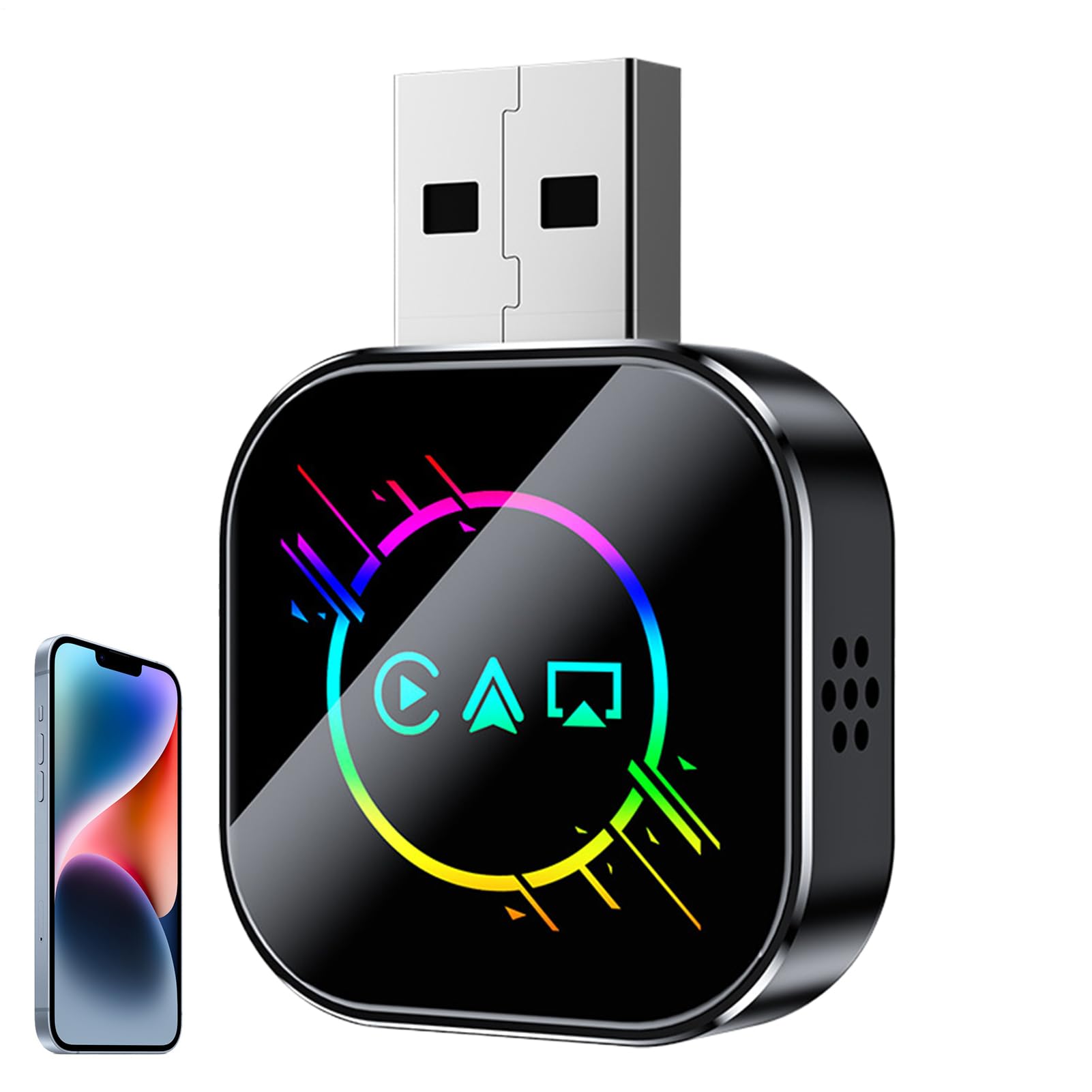 Bezprzewodowy Adapter Samochodowy Konwerter Z Automatycznym Łączeniem | Bezprzewodowe Urządzenie Do Odtwarzania Wideo Na Ekranie Do Dojazdów Pracy Podróży Miejskiej Jazdy Nawigacji Muzyki Połączeń