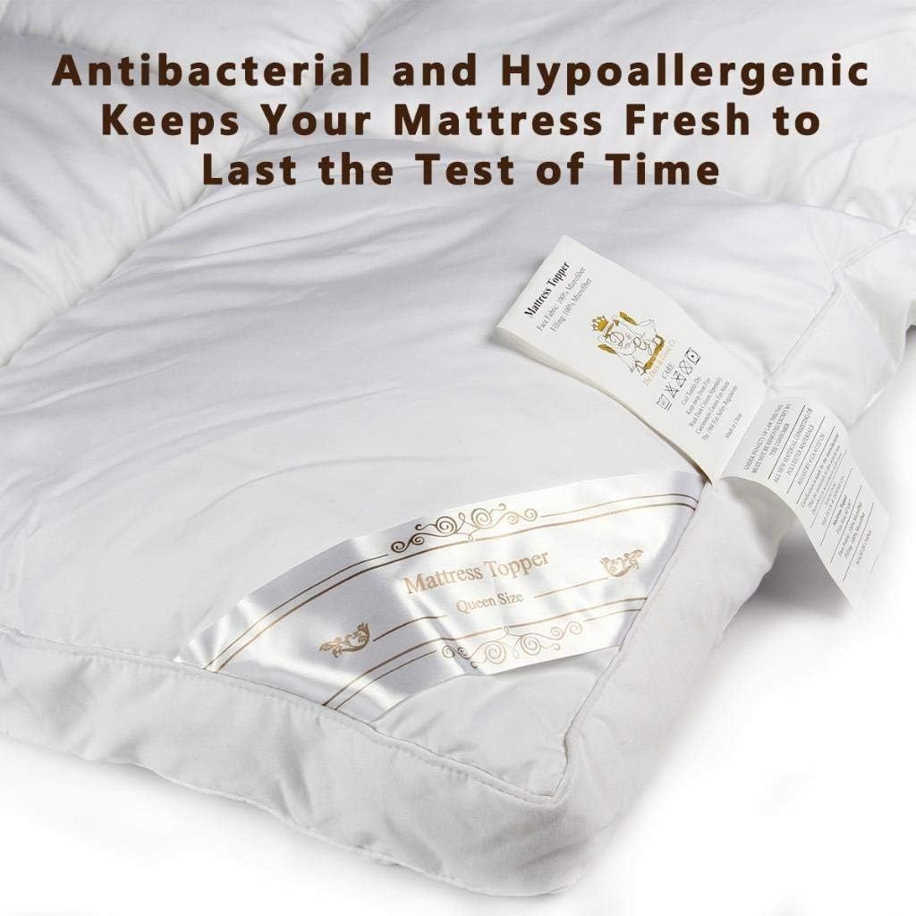 D & G THE DUCK AND GOOSE CO Extra Thick Mattress Topper + All Season Comforter Light Weight Queen Size