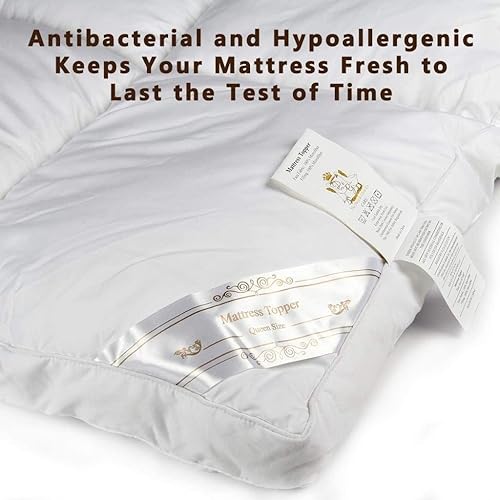 Miniatura 5 de D & G THE DUCK AND GOOSE CO Cubrecolchón extra grueso + edredón para todas las estaciones, peso ligero, tamaño Queen