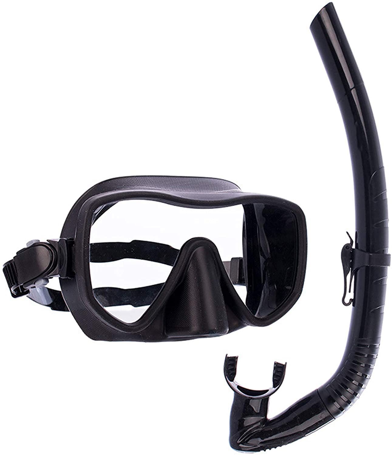 MRKU Maschera da Snorkeling Integrale, Occhiali da Sub Impermeabili ad Alta Definizione, Set da Snorkeling Completamente Asciutto, Adatta al Viso, respirazione Confortevole, Adatta per Adulti