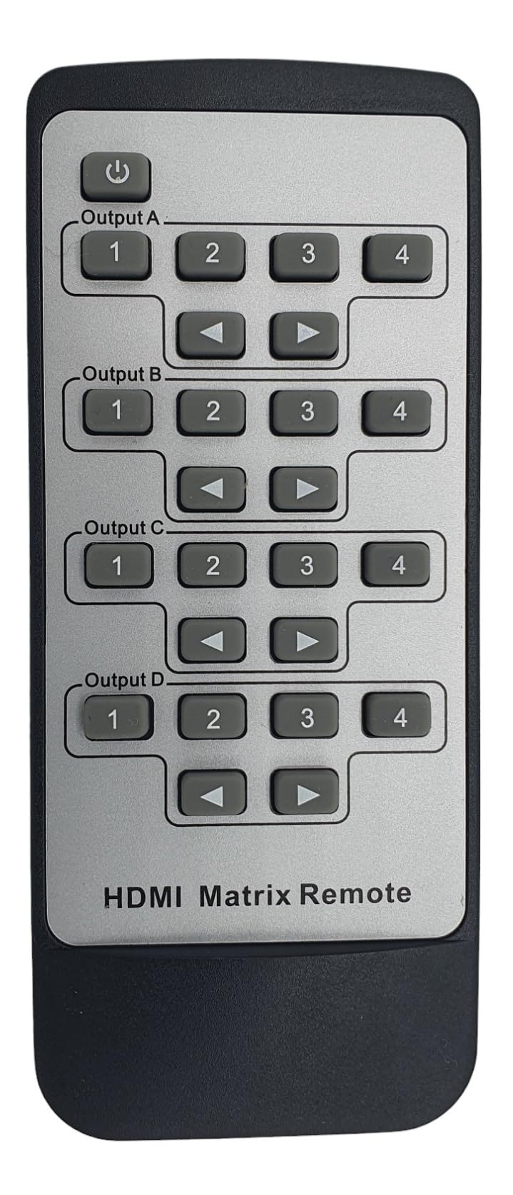 Telecomando di ricambio a infrarossi per switch a matrice HDMI 4x4 modelli MX4K44E-70DS e MX4K44E-BT150.