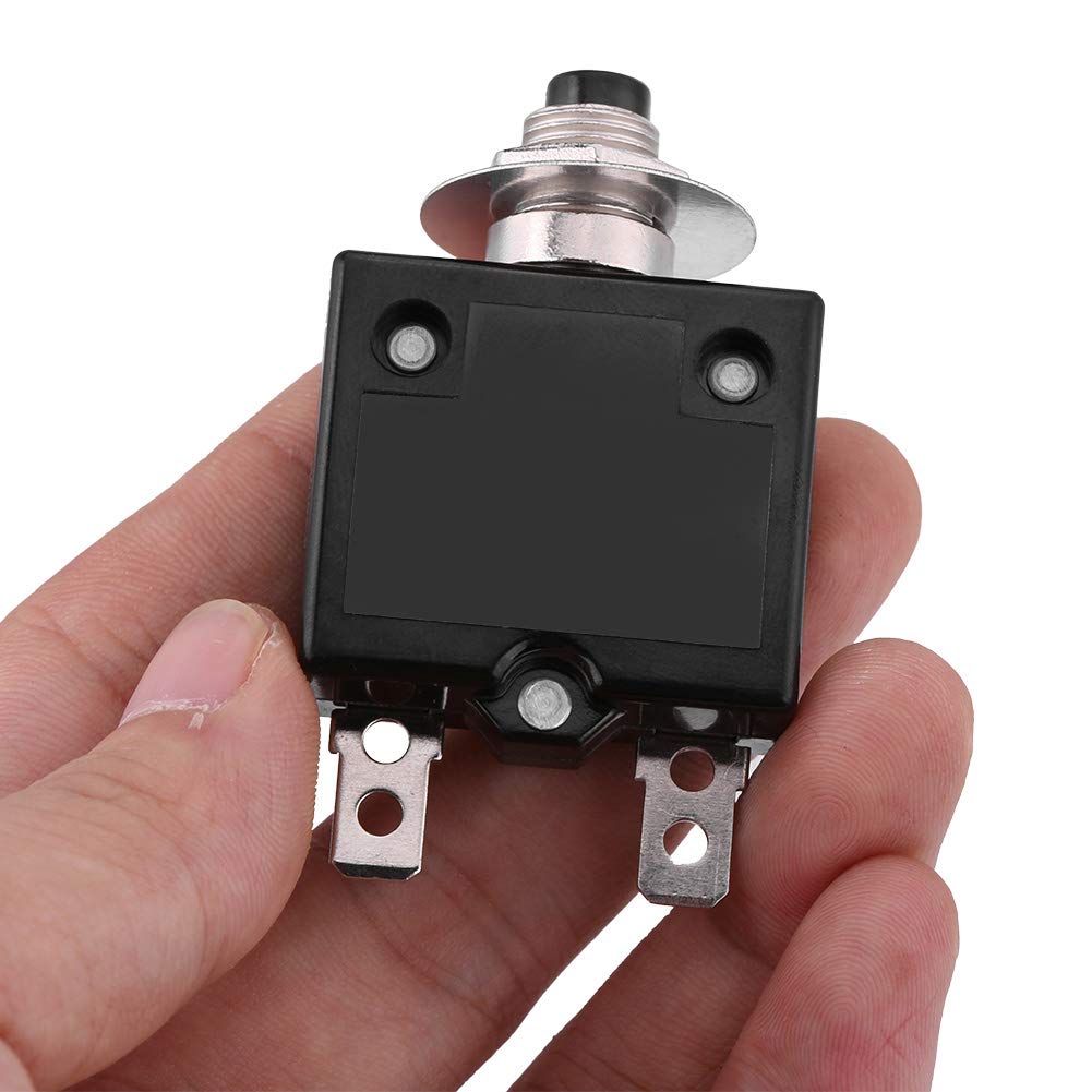 Ac 125/250V 20A Reinitialiser Interrupteur Thermique Protection Contre Les Surcharges Disjoncteur Surcharge Protecteur,Noir