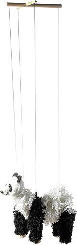 Miniatura 4 de Artisan Owl Marioneta Panda Bear - Cuerpo de hilo suave con patas de madera, cuerdas desmontables