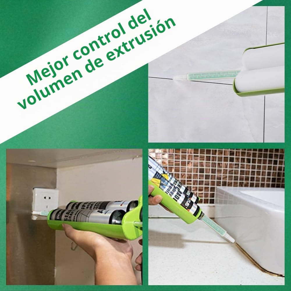 100 Pcs Canulas para Pegamento Dos Componentes, Cánula Mezcladora Bicomponente para Plastico, Pistola Bicomponente 50ml, Tubo de Mezcla AB