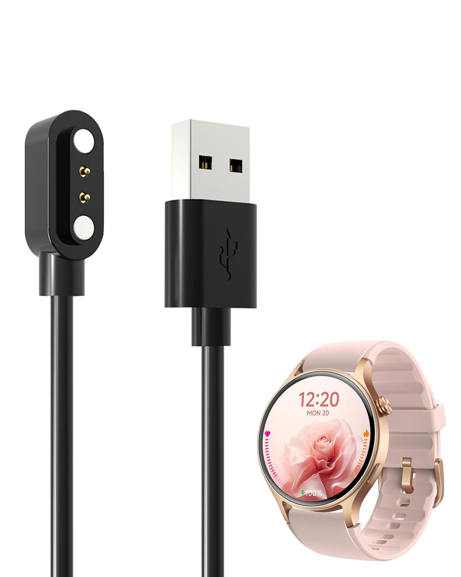 for aeac AR-01 Smart Watch Charger BOVUGAC Magnetic Replacement USB Charging Cable Compatible with aeac AR-01 Smart Watch