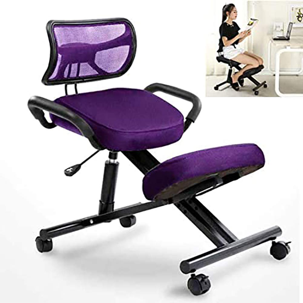 Buy Kneeling Chair Correct The Sitting Posture, Ergonomic with Backrest And EasyToMove Roller