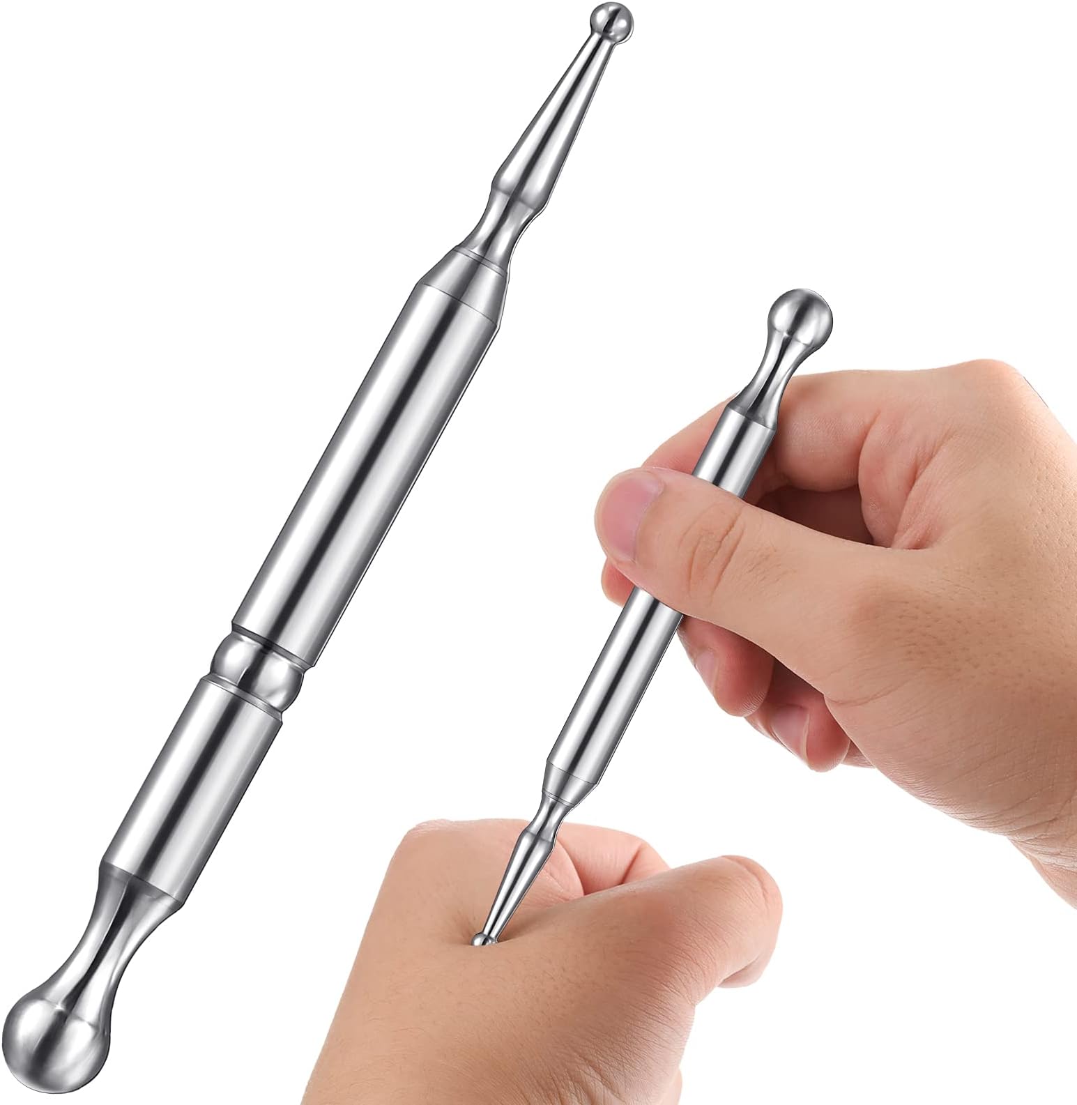 Stainless Steel Acupressure Bar Massage Pen Manual Acupressure Pen-Deep Tissue Massage Tool Relaxing Acupuncture Tools Massage Tools for Full Body Relaxing