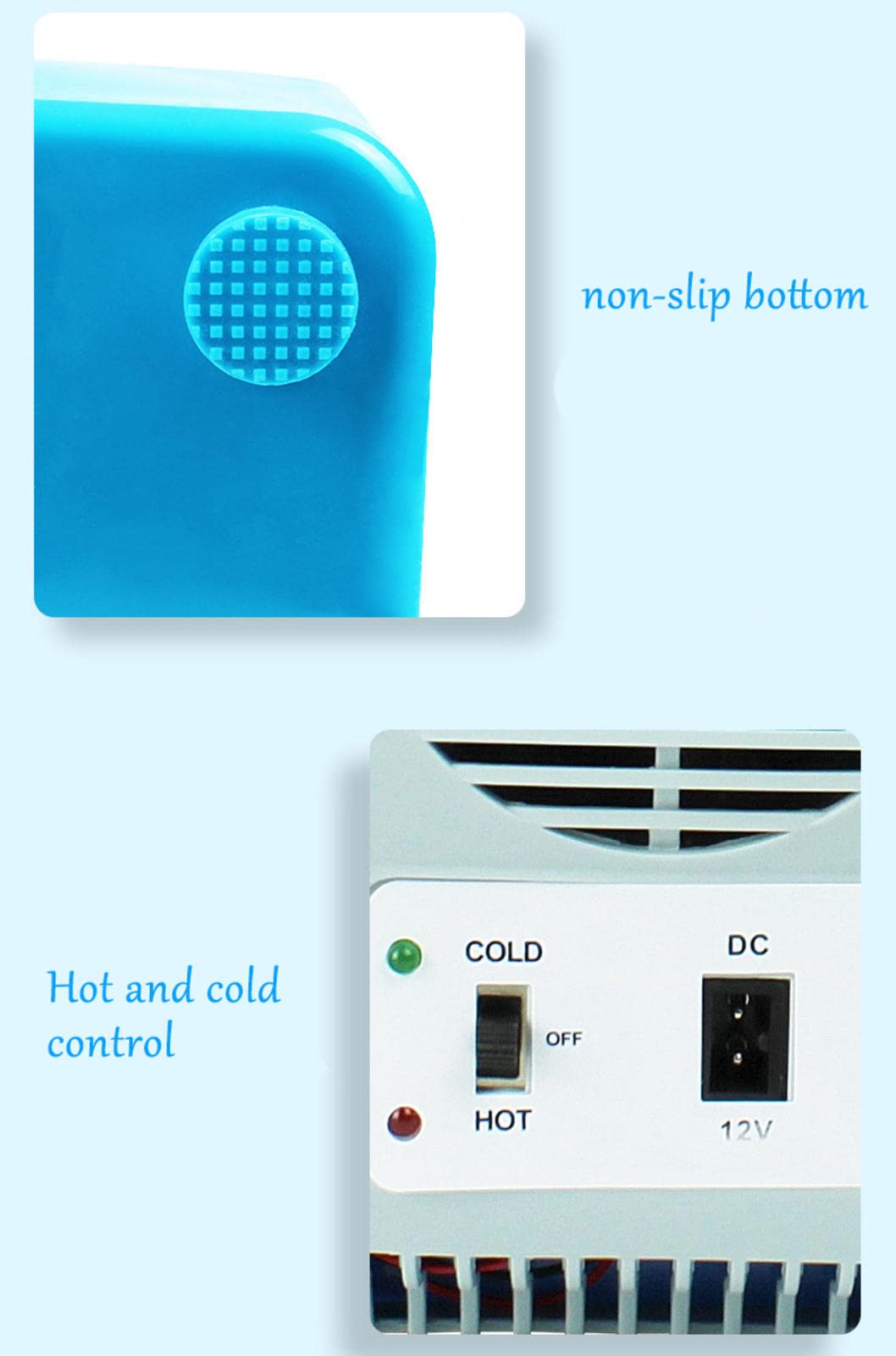 NIBHZ Mini Frigo 2in1 con Funzione di Raffreddamento e Riscaldamento - 7,5 Litri - Frigoriferi Portatili Silenziosi per Auto, Campeggio, Case Mobili, Giochi, Cosmetici,7.5L-12V/220V