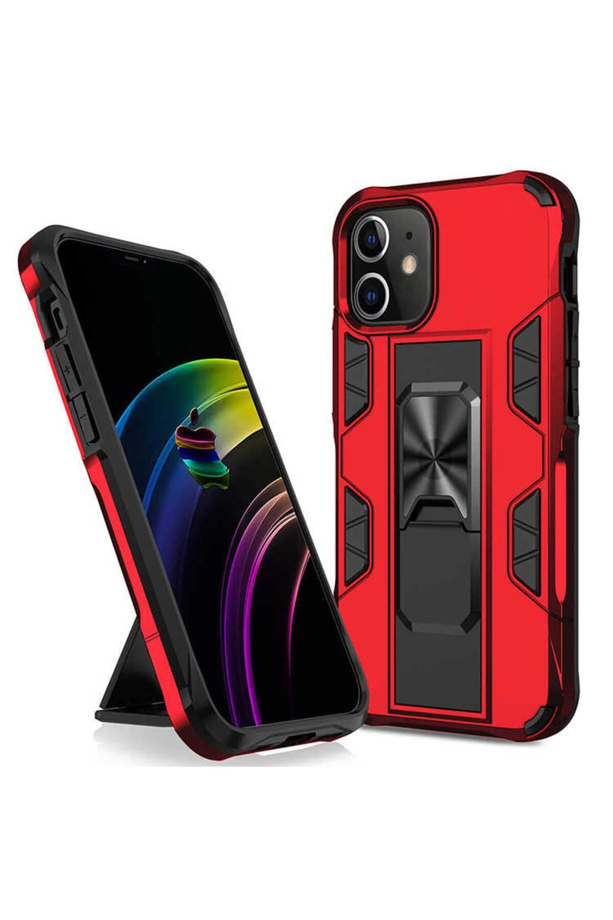 Zore Apple ile uyumlu iPhone 12 Mini Kılıf Volve Kapak Kırmızı