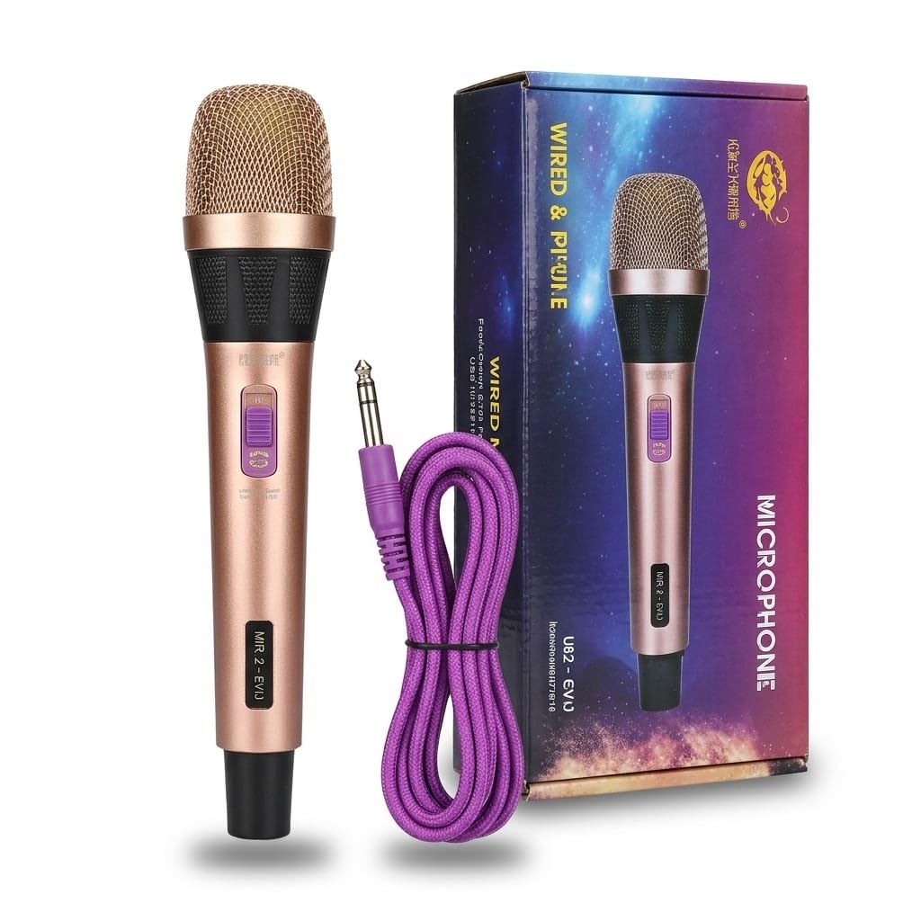 Drumstone { 2026 Brings 5 Years Warranty ) Wired Microphone for Singing & Recording Powerful Crystal Clear Voice with Extra Long Cable for Home Studio & Karaoke-picture-19