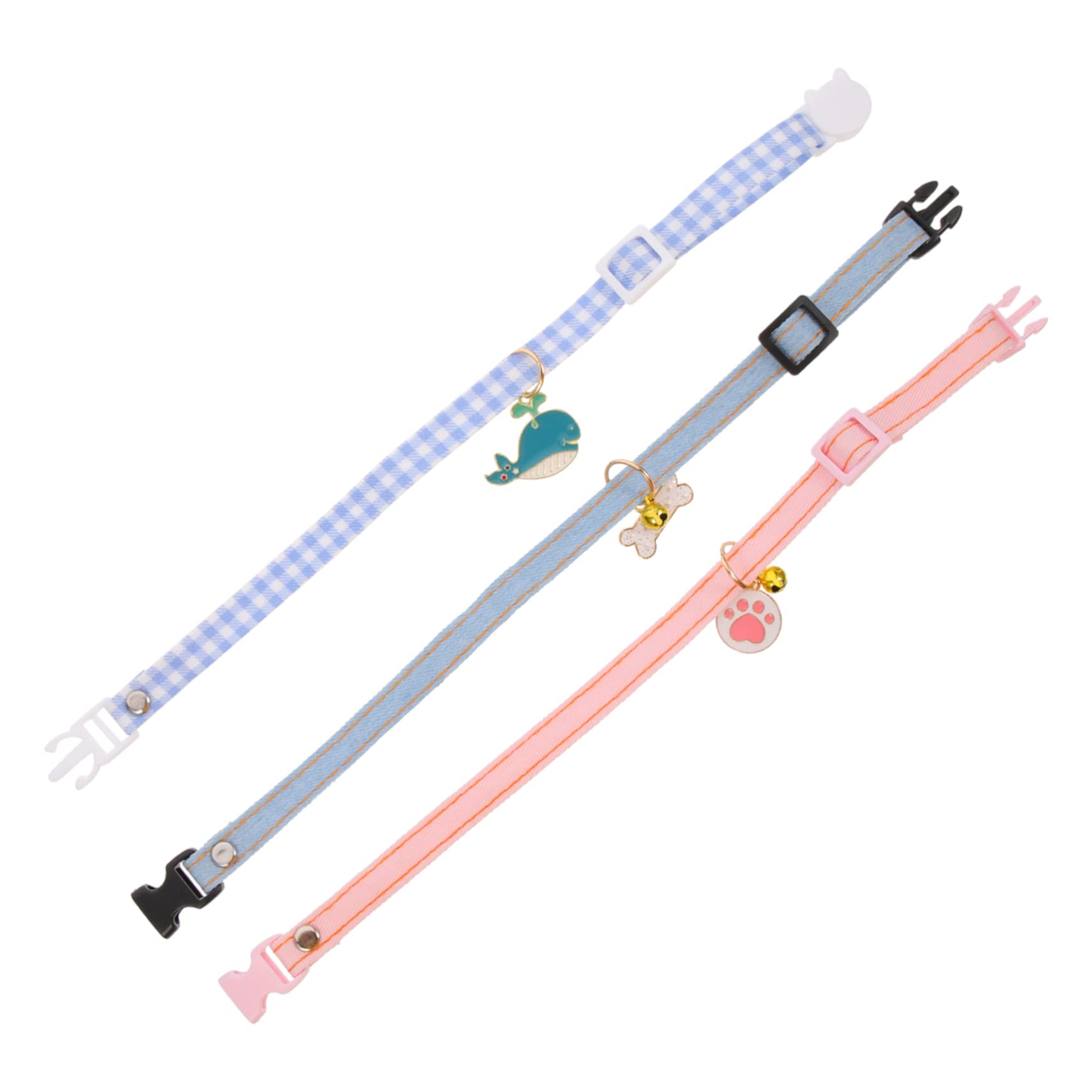 Happyyami 15pièces Collier Décoratif pour Chat avec Clochette Collier Réglable Doux Et Respirant Accessoires Amusants pour Chats Et Chiens De Design Unique
