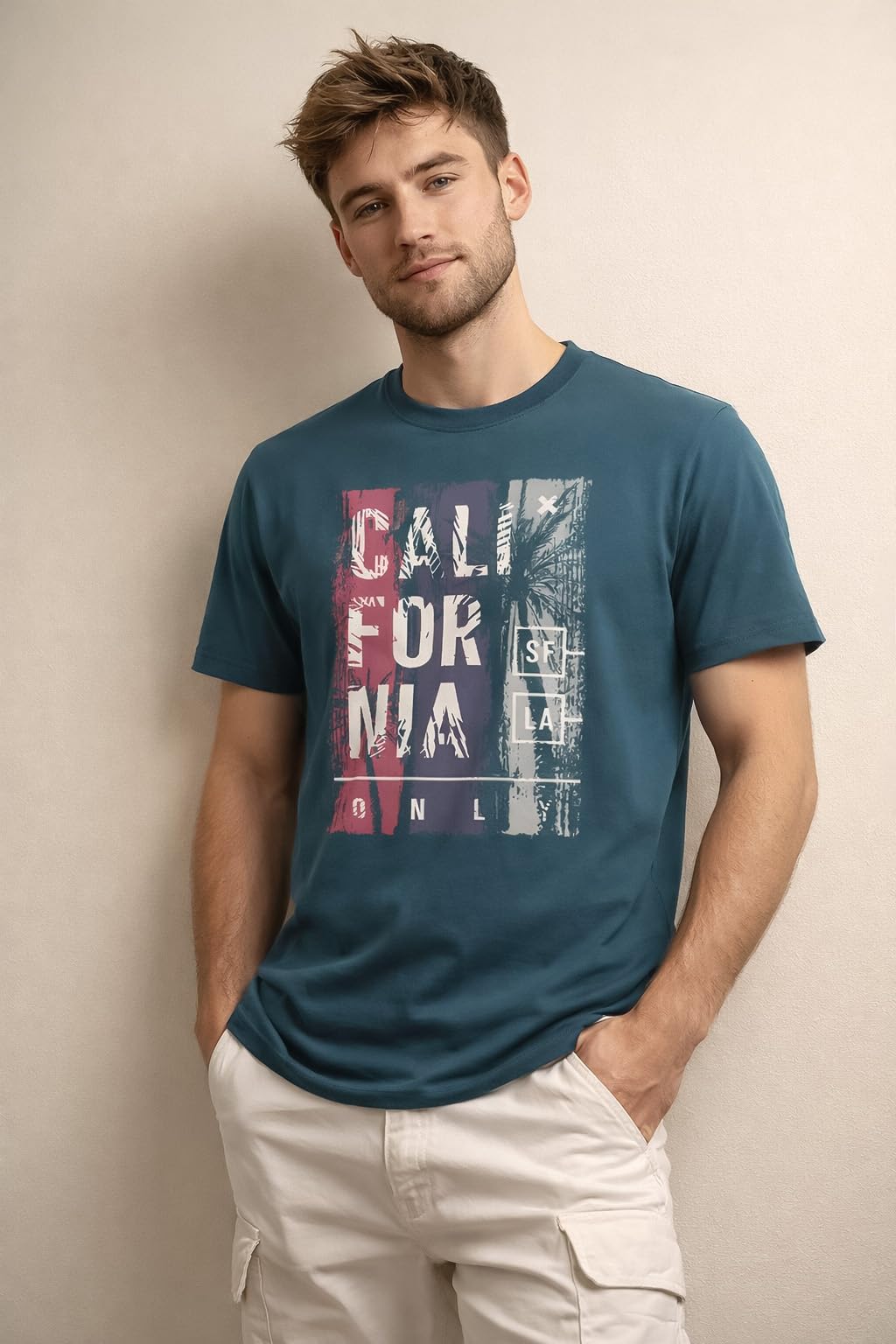 3er-Pack Herren Baumwolle Grafik T-Shirts