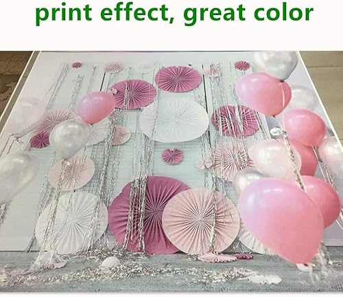 Miniatura 5 de RURU Fondo de vinilo de guijarros y bam para decoración de fiesta, 7 x 5 pulgadas, fondo de vinilo de cumpleaños, mesa de pastel, decoración de