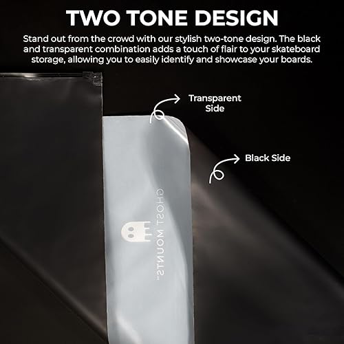Miniatura 5 de Bolsas para patineta – Paquete de 10 fundas de cubierta para tablas de 9.25 pulgadas de ancho, diseño de dos tonos, reutilizables y resellables con