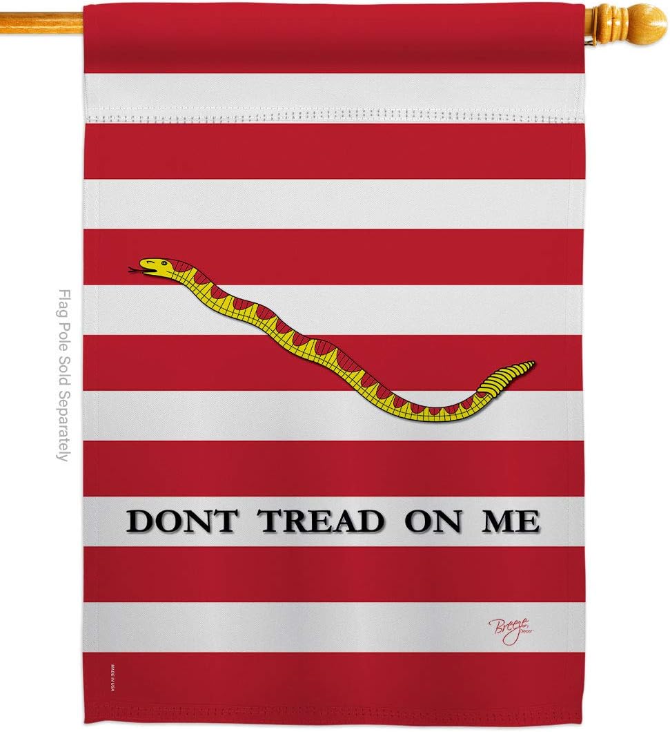 Breeze Decor - 1st. U.S. Navy Jack Americana - Everyday Historic Impressions Decorative Vertical House Flag 28" x 40" Printed In USA