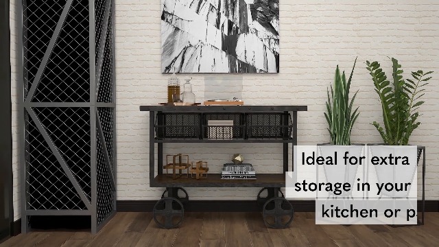 Amazon.com: Deco 79 Metal Industrial Rolling Cart 3 Basket