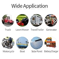 Vista 7 de Cable de Extensión de Enchufe SAE de Puerto de Pared Lateral de Alimentación 10AWG 2FT (0.6m) a Conectores SAE, con Fusible de 10A 15A 20A 25A 30A