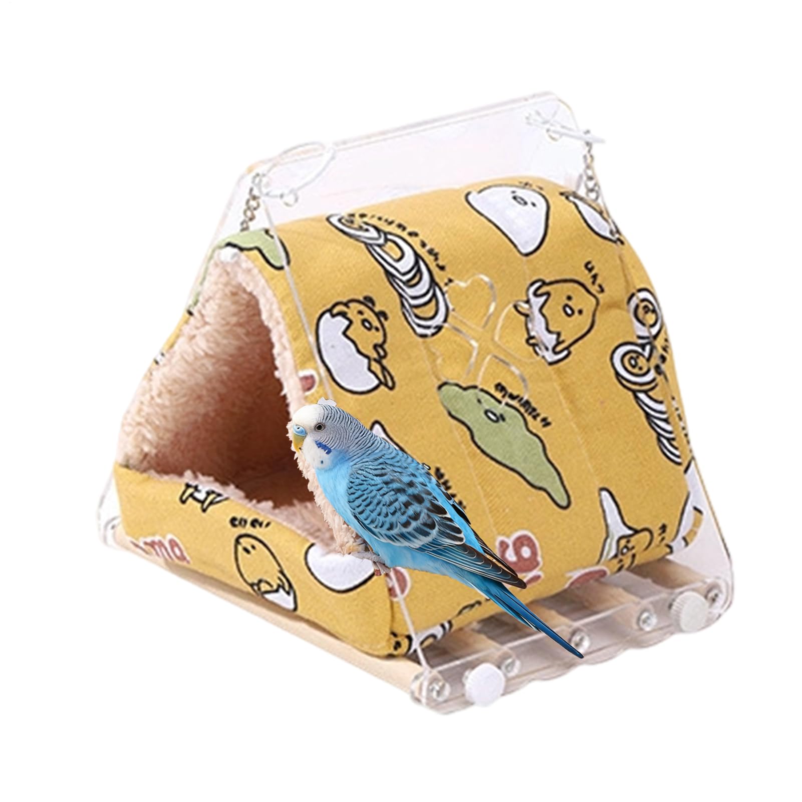 Nid d'oiseau et perchoir chaud suspendu de 500g pour perruche et canari