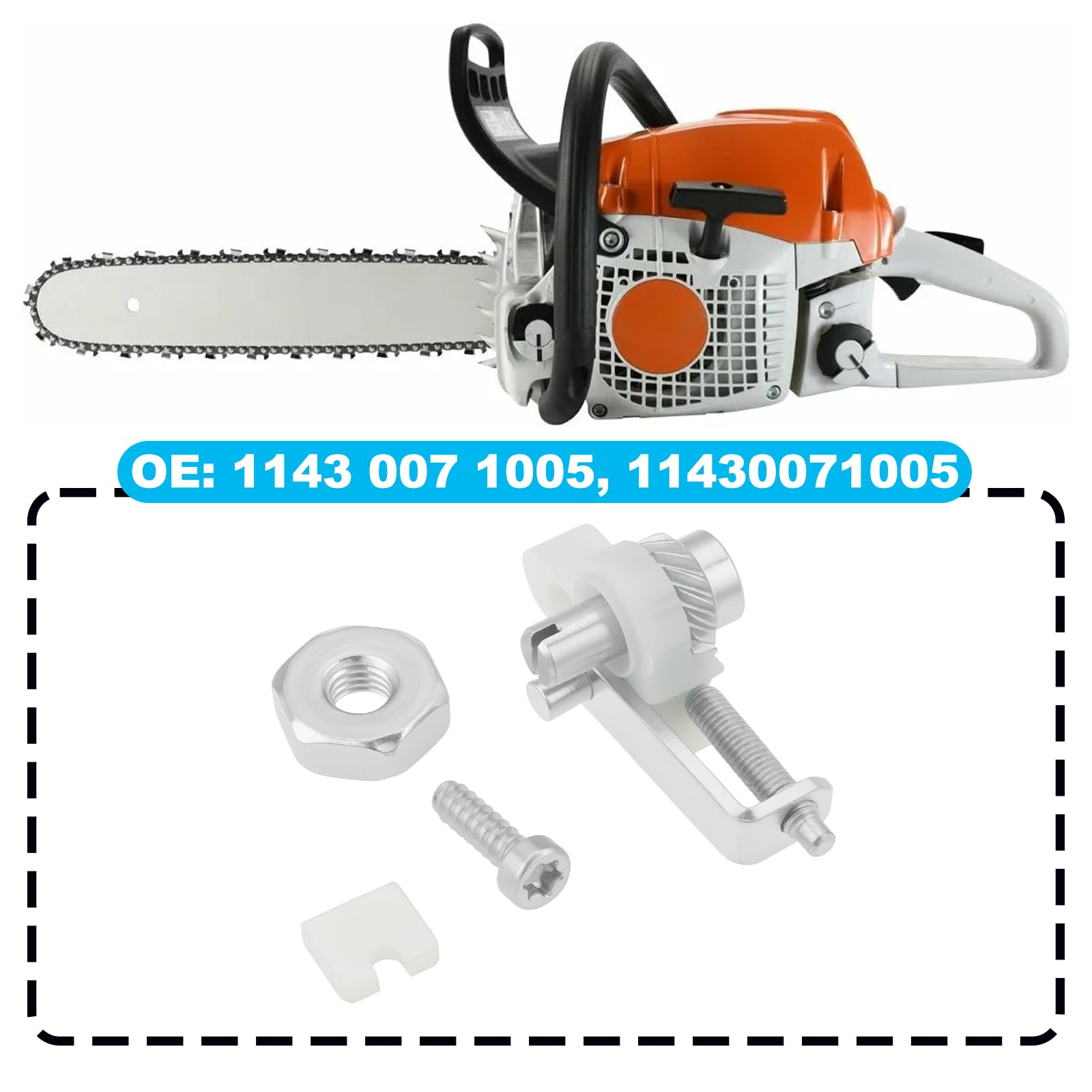 ECSiNG Kit de couvercle de pignon de chaîne d'embrayage pour tronçonneuse 11430071005 compatible avec Stihl MS231, MS231C MS251 MS251C