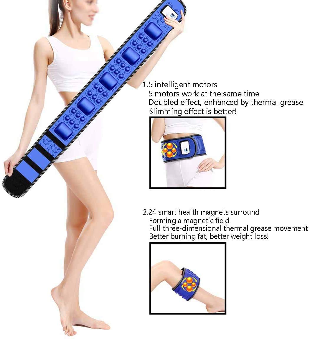 Masaje Masaje Eléctrico de Cintura Adelgazante Masajeador Vibratorio, Cinturón Adelgazante Masajeador Eléctrico, Cinturón Masajeador Vibratorio Espeso Quemagrasas con 5 Motores et 20 Imanes