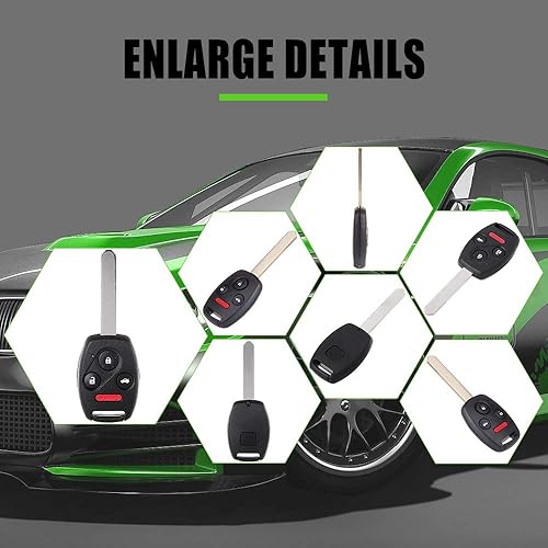 Miniatura 6 de SCITOO Reemplazo de llavero de control remoto de entrada sin llave para Honda Accord para Honda CR-V 2003-2007 1PC FCC OUCG8D380HA 35111SHJ305