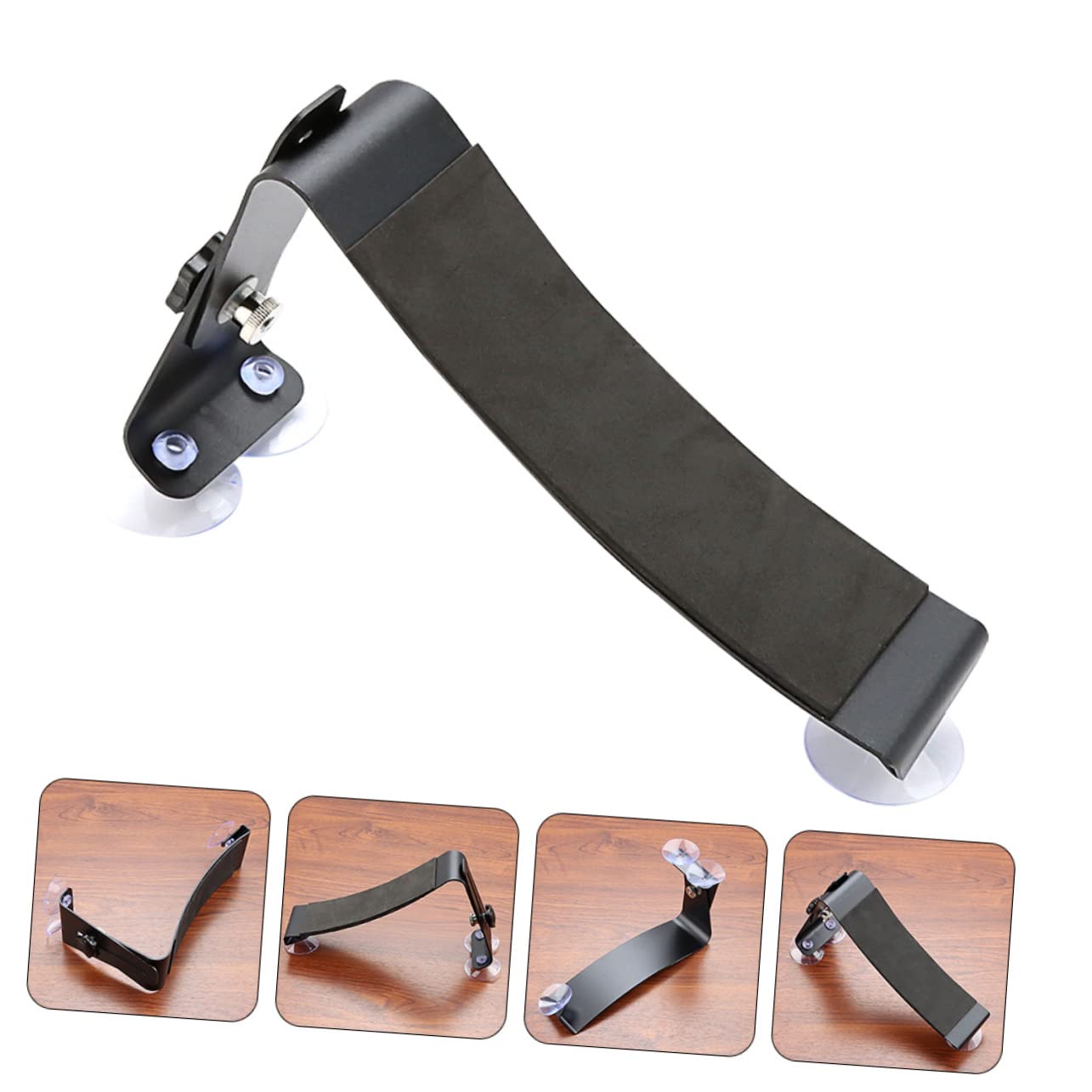 Support de Guitare Classique avec Repose-pied Eva Noir Réglable en Alliage Léger pour Ukulélé et Mandoline, Accessoire pour Guitaristes