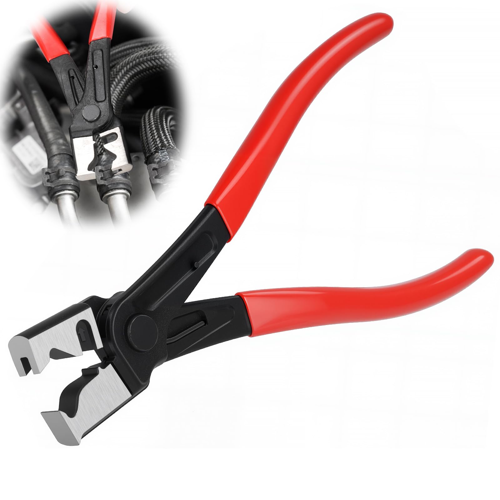 Drado Heavy Duty Hose Clamp Pliers for Auto Repairing, cv Boot clamp Pliers, Clic & Clic-R Type, Swivel Drive Shaft Angle, Automotive Maintenance Tools for Most Cars