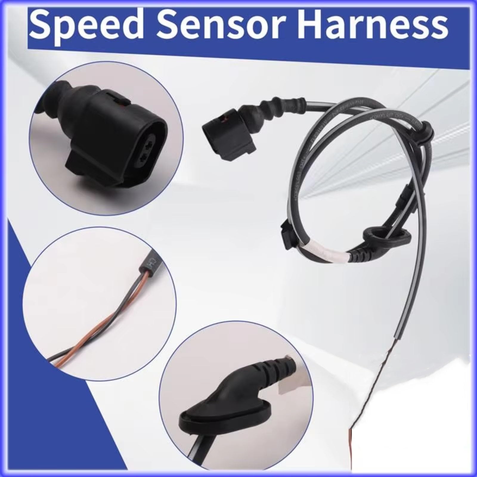 Sensor ABS velocidad de rueda Compatible Con VW Para POLO 2009-2017 Conector De Arnés Sensor Velocidad Delantero De Coche, Accesorios De Arnés Cableado OEM: 6R0927903