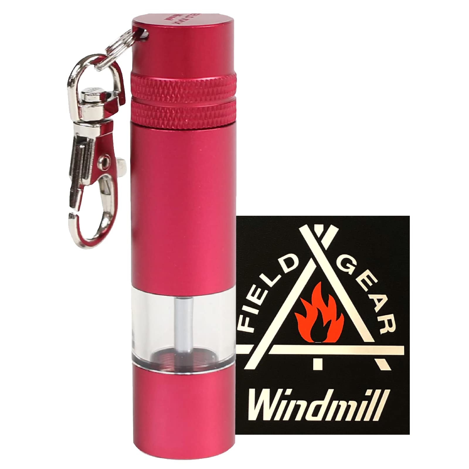 ウインドミル(Windmill) オイルライター 赤 フィールドマックス WFM-100 ロゴステッカー付き WFM-2003K