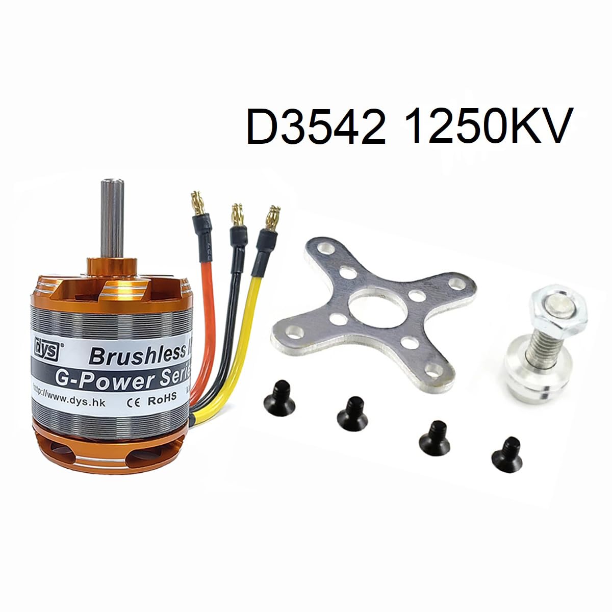 DYS D3542 1000KV/1250KV/1450KV Brushless Outrunner Motor 2-4S for Multicopter RC Aircraft Fixed-Wing UAV (D3542 1250KV)
