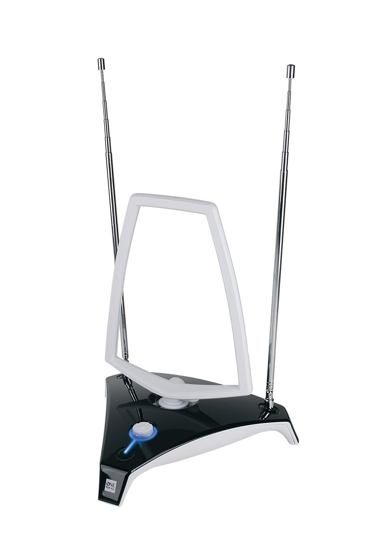Antenna da interni amplificata One For All - Pronta per il DTT -Antenna TV digitale HD - Antena Interna HDTV -nera - SV9360, (SV 9360)